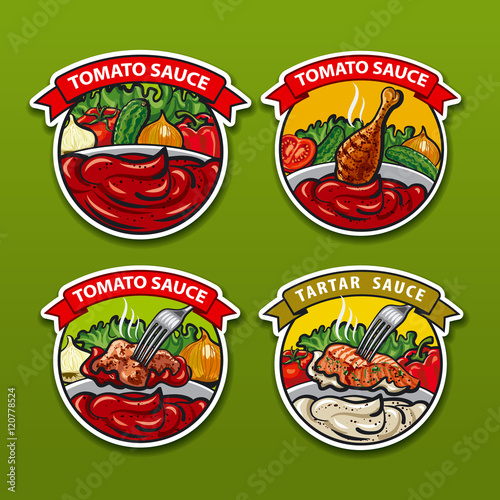 tomato sauces stickers