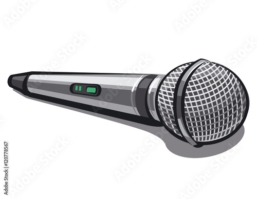 modern plugged microphone