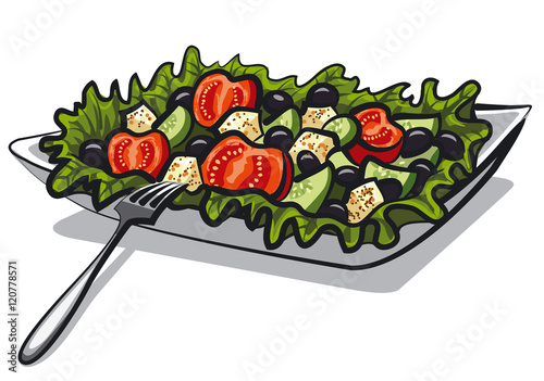 reek salad with tomatoes