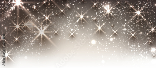 Winter festive luminous banner.