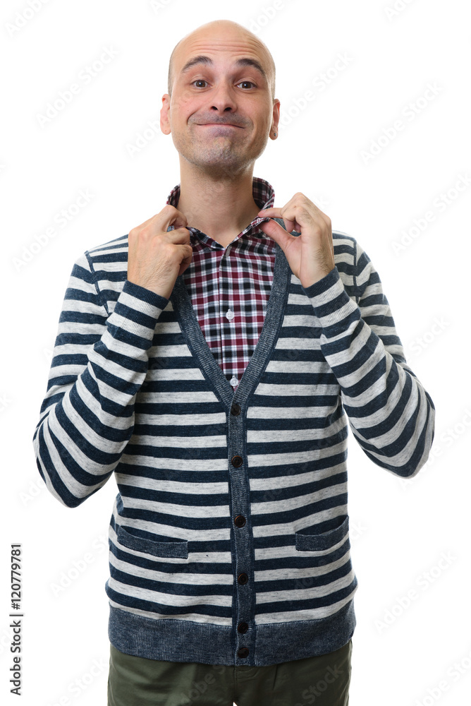funny man wearing stylish clothes enjoying himself funny man wearing stylish clothes enjoying himself