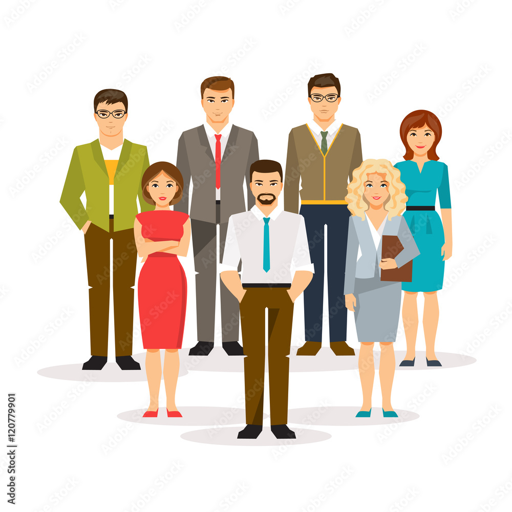 Business men and women. Vector illustration Business men and women. Vector illustration