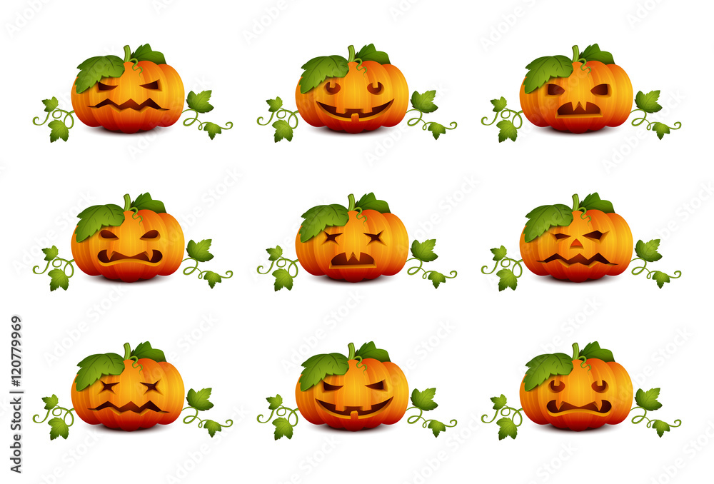 halloween pumpkin set halloween pumpkin set