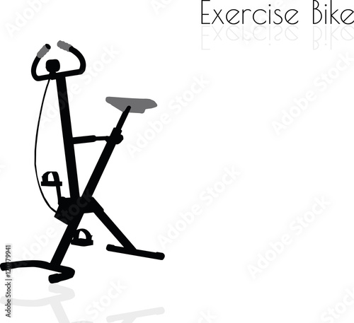  exercise bike on white background