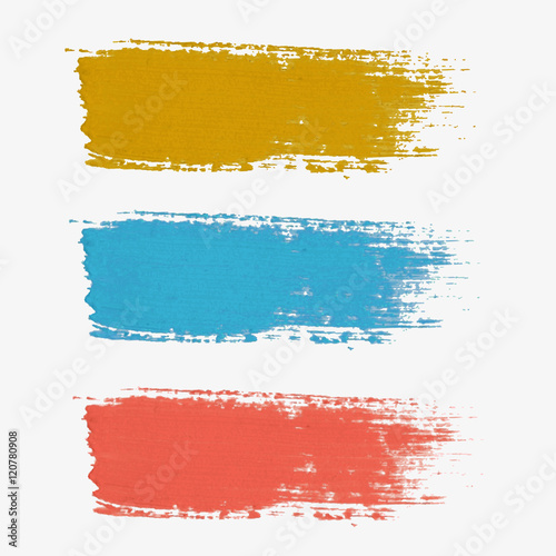 Set of colored vector paint-splatter.