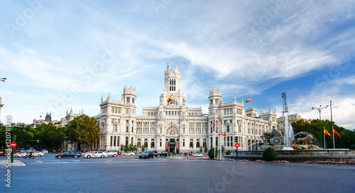 Palacio de Comunicaciones at Plaza de Cibeles in Madrid, Spain photo