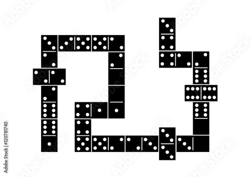 black domino pattern background
