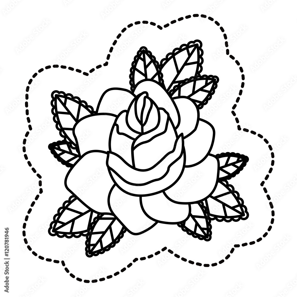 Rose flower plant icon. Garden floral and decoration theme. Isolated design. Vector illustration Rose flower plant icon. Garden floral and decoration theme. Isolated design. Vector illustration