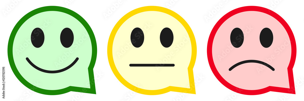 Evaluation speech bubbles flat icons, buttons Evaluation speech bubbles flat icons, buttons