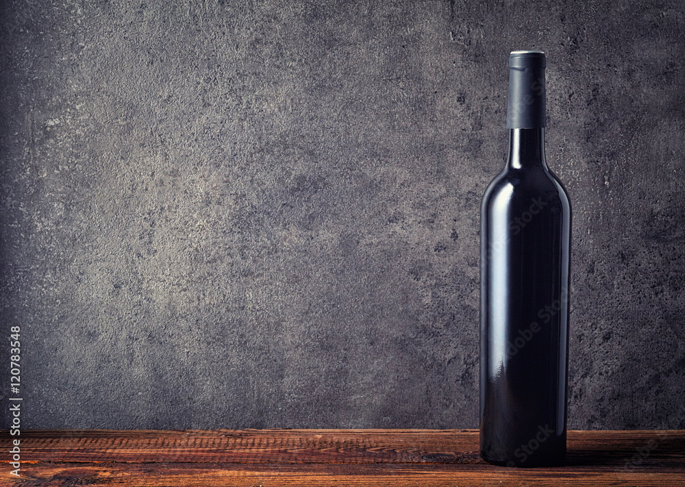 Bottle of red wine - obrazy, fototapety, plakaty 