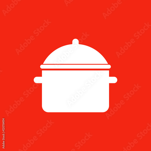 Cooking pan vector icon.