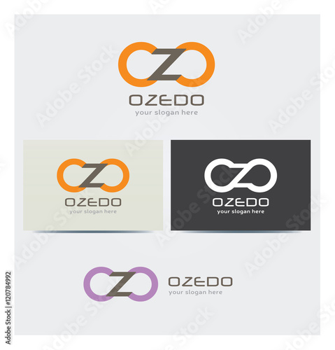 Logo Lettres O et Z Carte de Visite et Charte Graphique Entreprise Plusieurs Couleurs