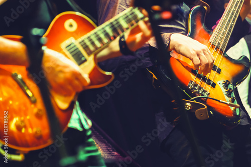 Colorful rock and roll music background