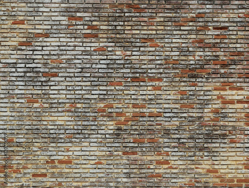 Wall of clay bricks texture background.