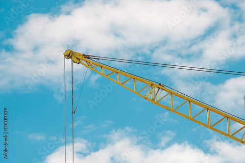 Crane working . Great machines. acceptance of cargo