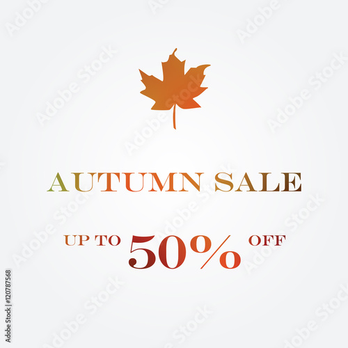 Autumn season sale vector banner / poster