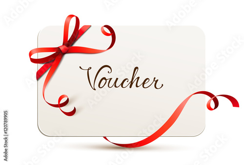 card with bow - voucher