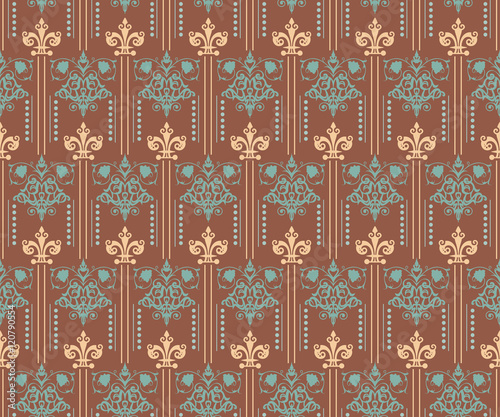 Seamless Damask Wallpaper Art