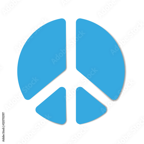 peace symbol formed of blue elements. Vector illustration. International Day of Peace.