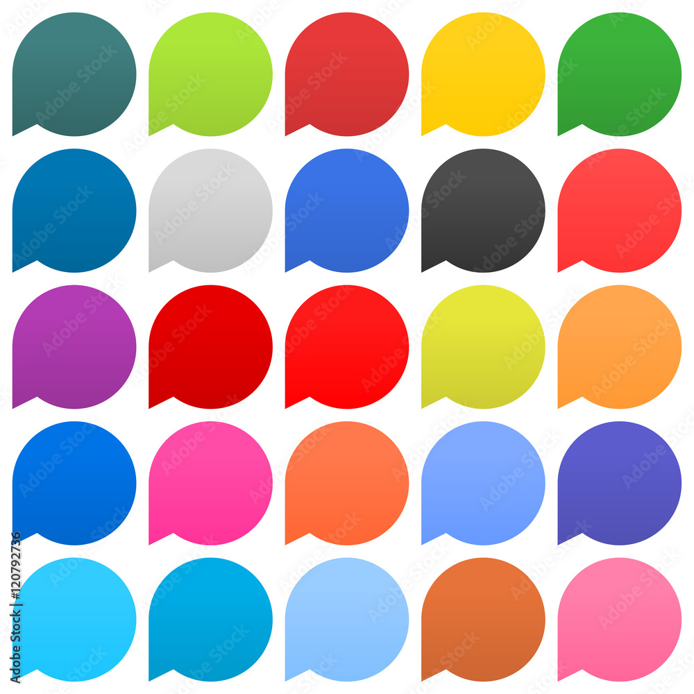 Flat speech bubble sign web icon circle shape Flat speech bubble sign web icon circle shape