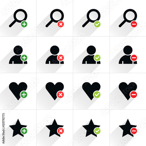 Color additional sign flat icon