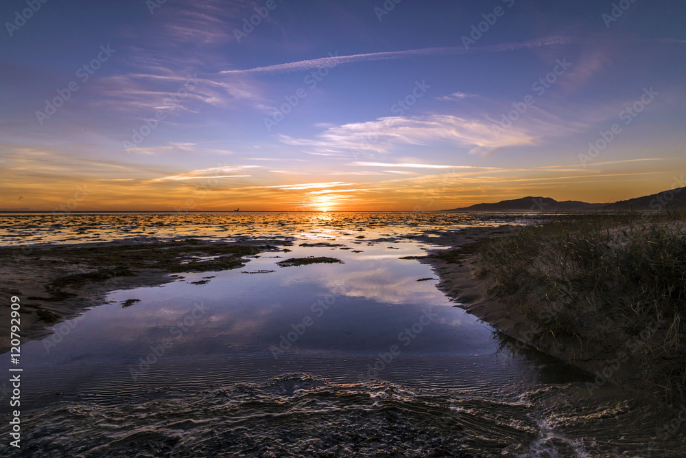 Sunset in Tarifa, Spain.