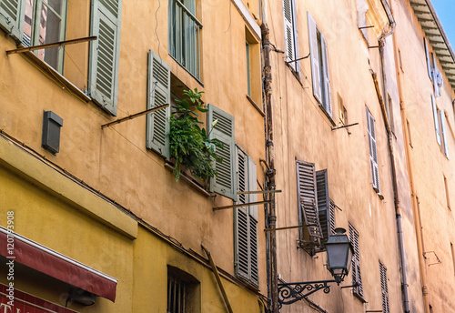 Architecture of Nice old town on French Riviera