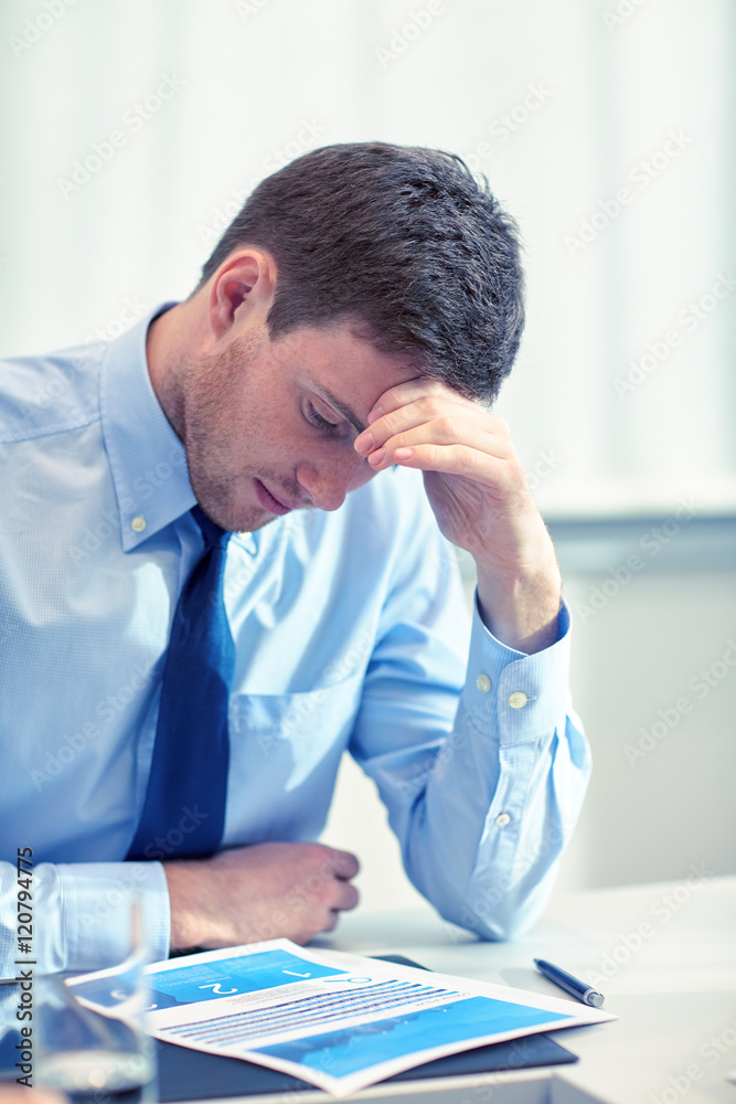 businessman having problem in office businessman having problem in office