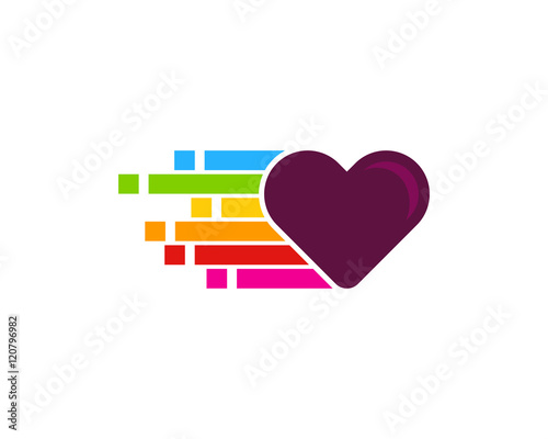 Free Download Pixel Love Logo - GFXLoad