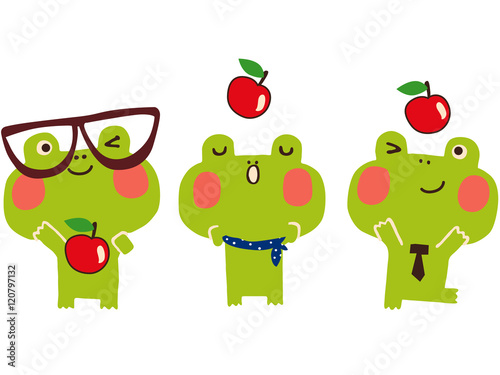 cute frog doodle with any style