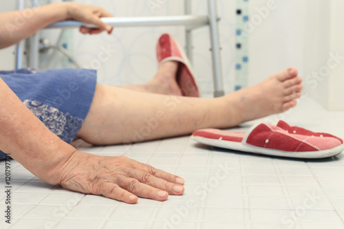 elderly falling in bathroom because slippery surfaces