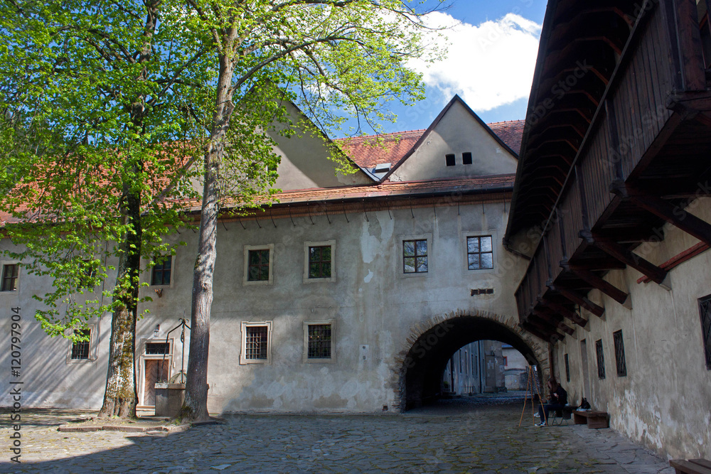 Famous Red Monastery called Cerveny Klastor in Slovakia, near Pi