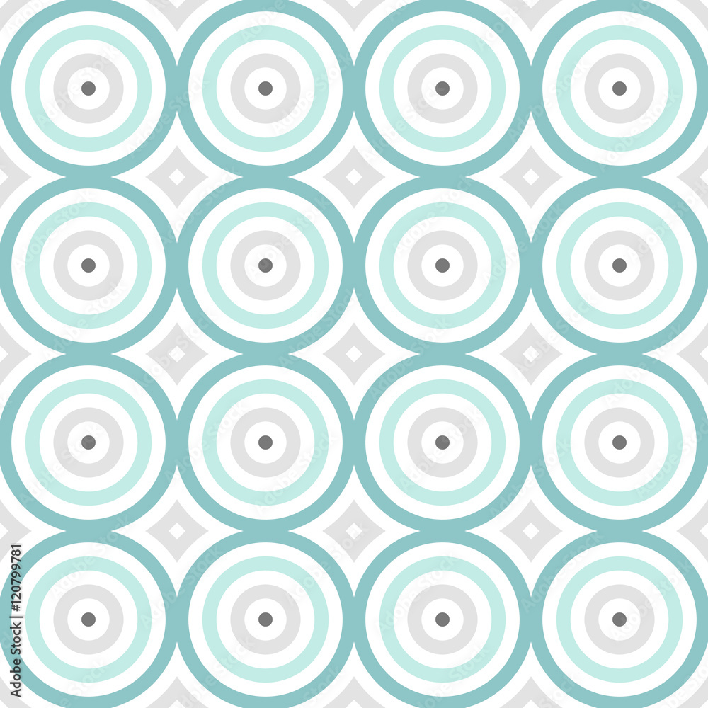 Abstract seamless colorful pattern. Modern stylish round background. Repeating geometric tiles with circle elements.

