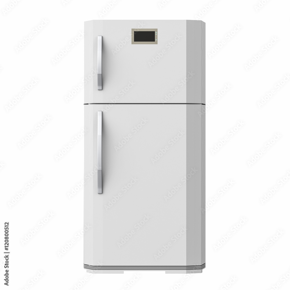 grey fridge isolated on white grey fridge isolated on white