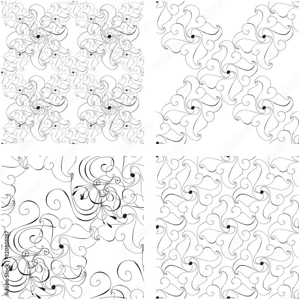 Seamless floral pattern collection