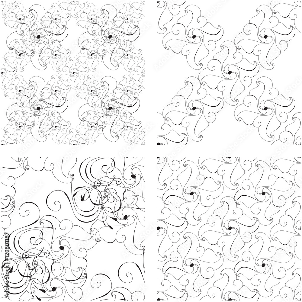 Seamless floral pattern collection Seamless floral pattern collection