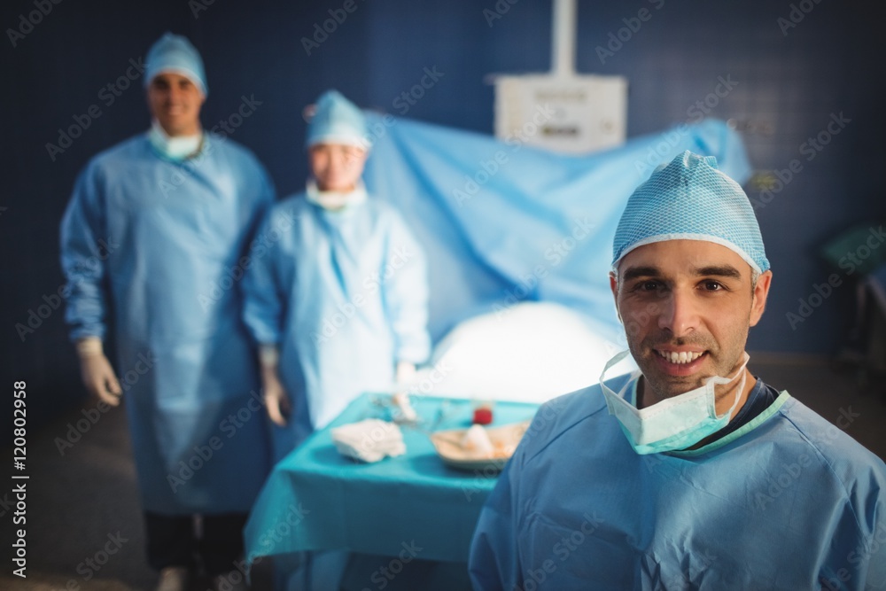 Portrait of a surgeons in operation room Portrait of a surgeons in operation room