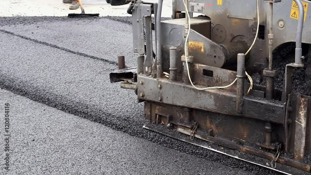 Asphalting works surfacing road machine Asphalting works surfacing road machine