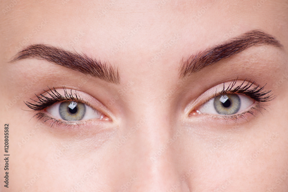 Macro image of woman's eye. Macro image of woman's eye.