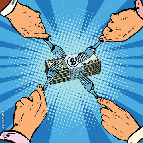 Financial competition, fight for money