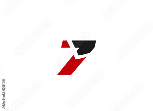 Free Download Number 7 logo. Vector logotype design.
 - GFXLoad