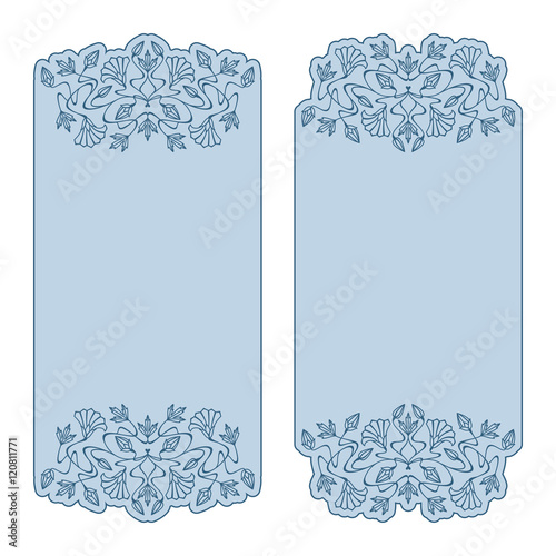 Vector art nouveau cards.