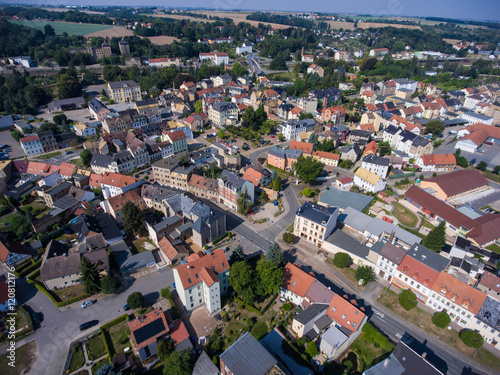 Aerial view of goessnitz altenburg thuringia town photo