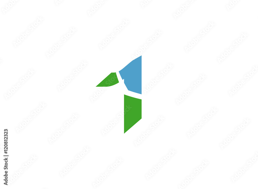 Number one 1 logo icon template
Number one 1 logo icon template