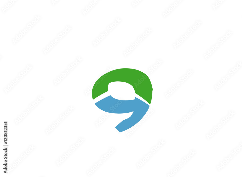 Number nine 9 logo icon template elements
Number nine 9 logo icon template elements
