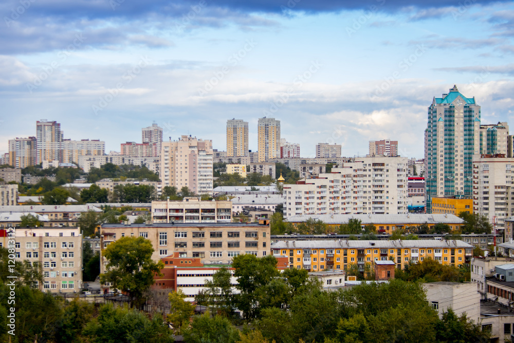 YEKATERINBURG, RUSSIA - september, 15, 2016: Yekaterinburg city, city center view, Ekaterinburg, Urals, Russia