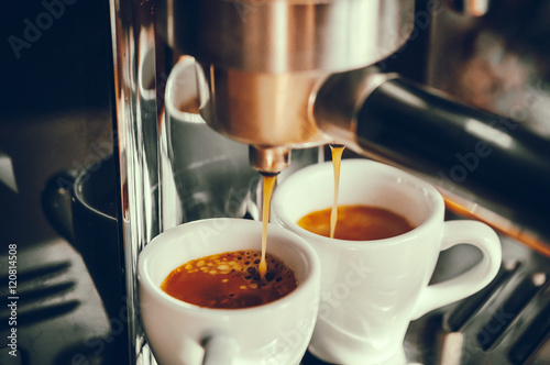 Fresh coffee prepared in th...