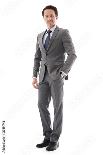 Full body portrait of business man