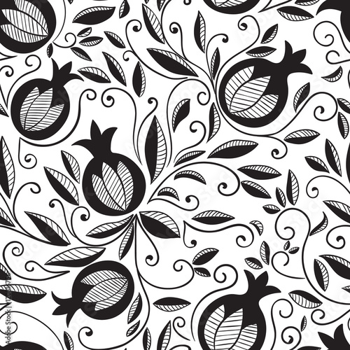 Pomegranate seamless pattern