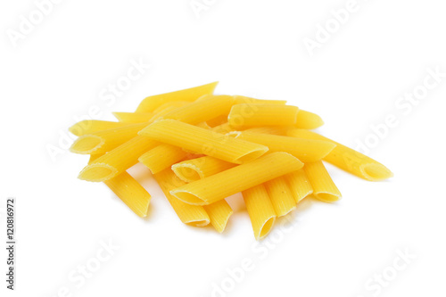 Pile of pasta isolated on white background